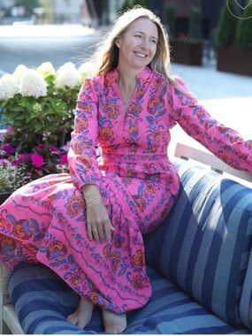 Printfresh Hot Pink Floral Print Maxi Dress
